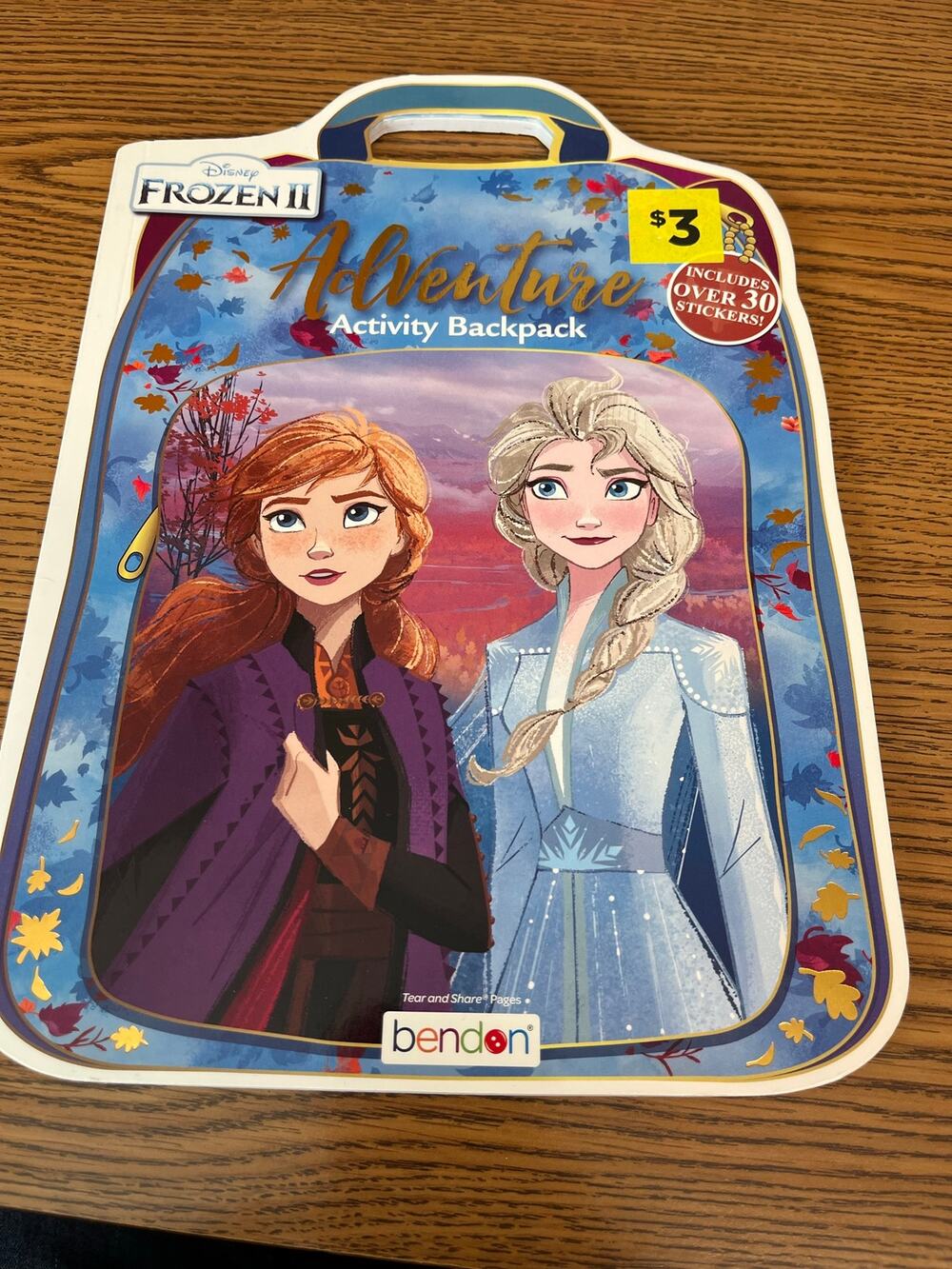 Bendon Disney Frozen II Adventure Activity Backpack book over 30 stickers new